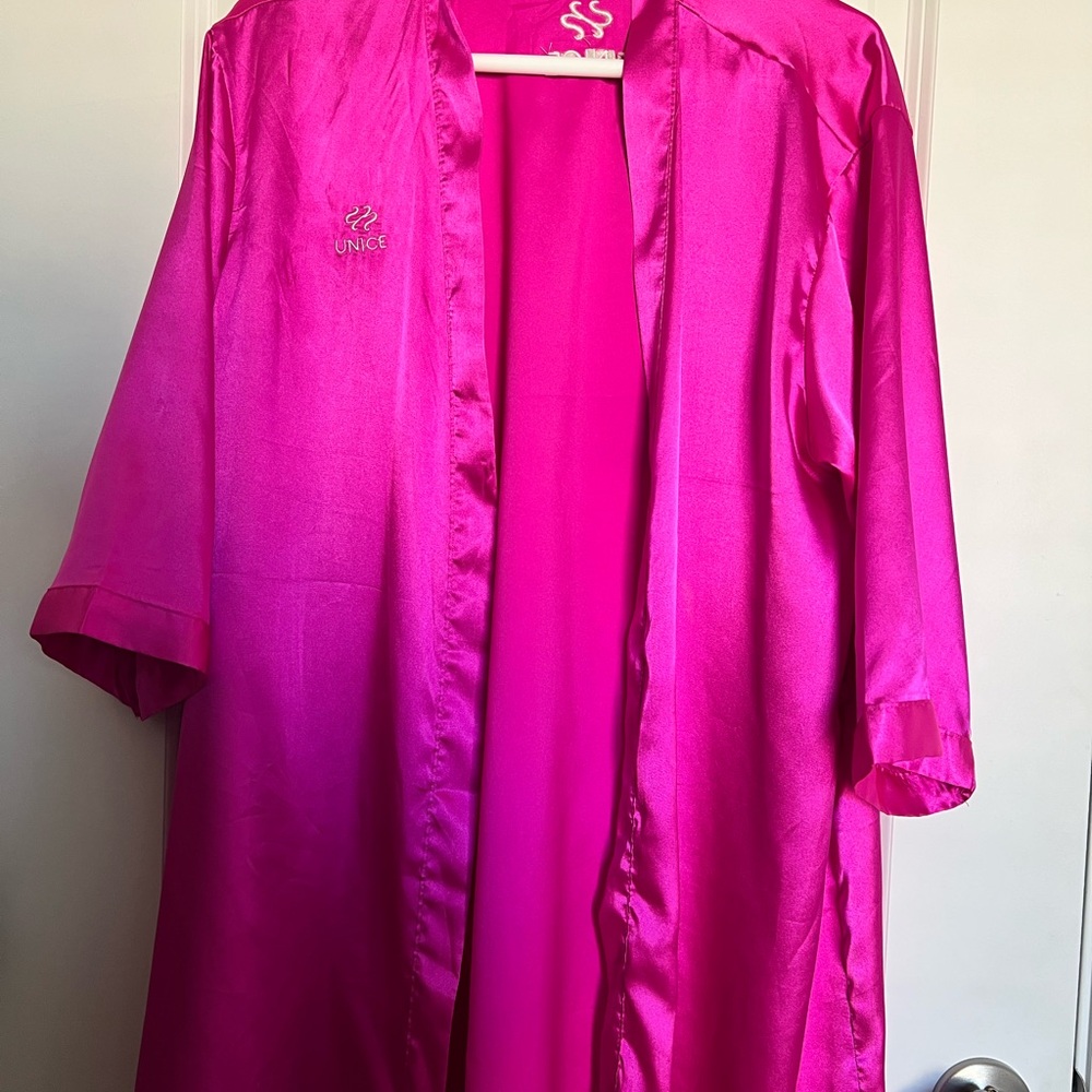 Unice Pink Satin Robe